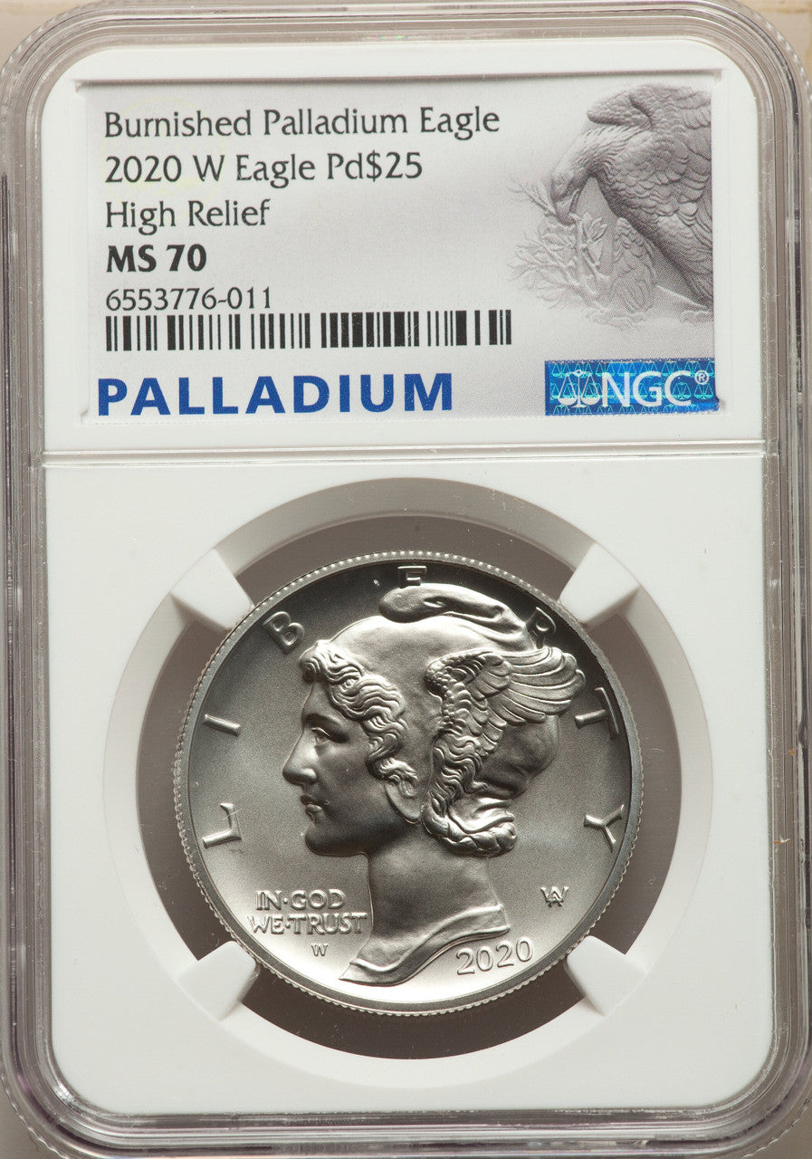 2020-W $25 Palladium NGC MS70