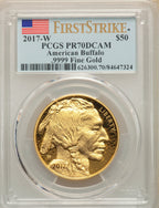 2017-W G$50 Buffalo First Strike PCGS PR70