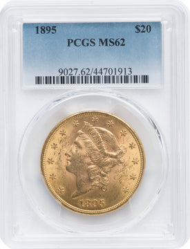 1895 $20 Liberty Double Eagle PCGS MS62