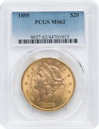 1895 $20 Liberty Double Eagle PCGS MS62