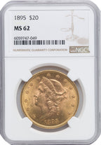 1895 $20 Liberty Double Eagle NGC MS62