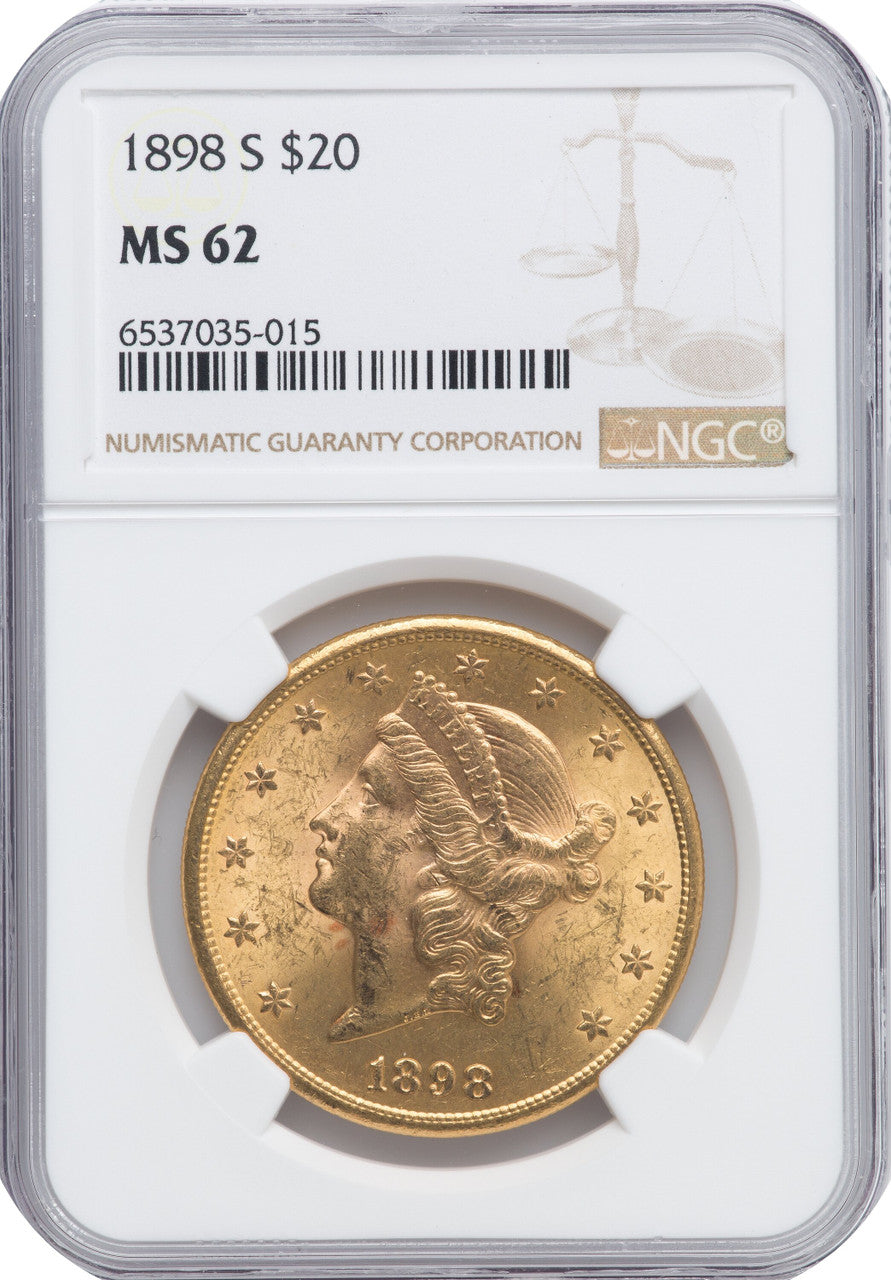 1898-S $20 Liberty Double Eagle NGC MS62