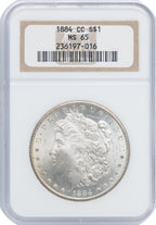 1884-CC S$1 Morgan Dollar NGC MS65