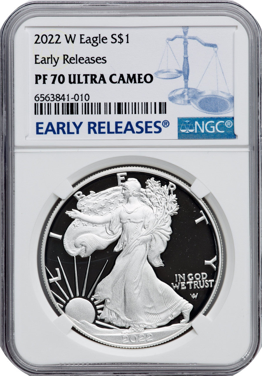 2022-W S$1 Silver Eagle FS PRDC NGC PF70