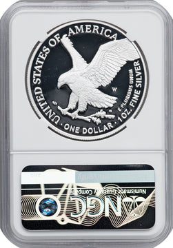 2022-W S$1 Silver Eagle FDI PRDC NGC PF70
