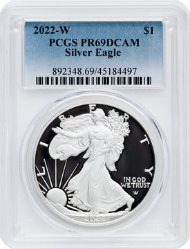 2022-W S$1 Silver Eagle PRDC PCGS PR69