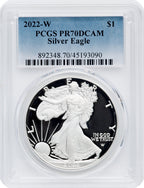 2022-W S$1 Silver Eagle PRDC PCGS PR70