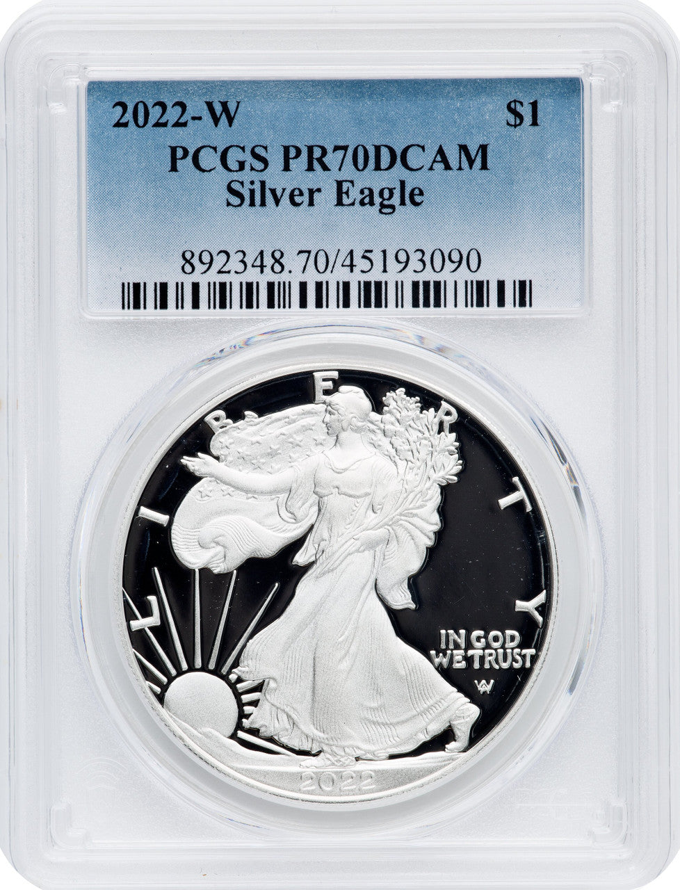 2022-W S$1 Silver Eagle PRDC PCGS PR70