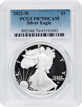 2022-W S$1 Silver Eagle PRDC PCGS PR70