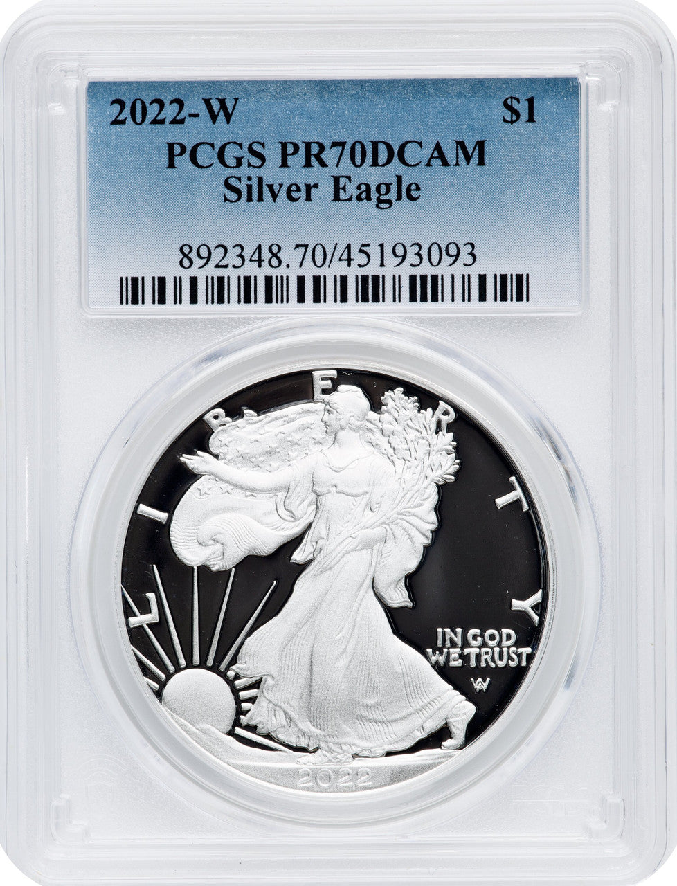 2022-W S$1 Silver Eagle PRDC PCGS PR70