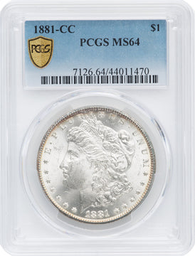 1881-CC $1 Morgan Dollar PCGS MS64