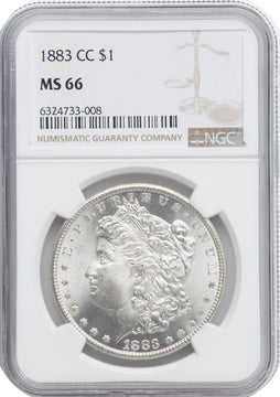 1883-CC S$1 Morgan Dollar NGC MS66
