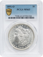 1891-O $1 Morgan Dollar PCGS MS63