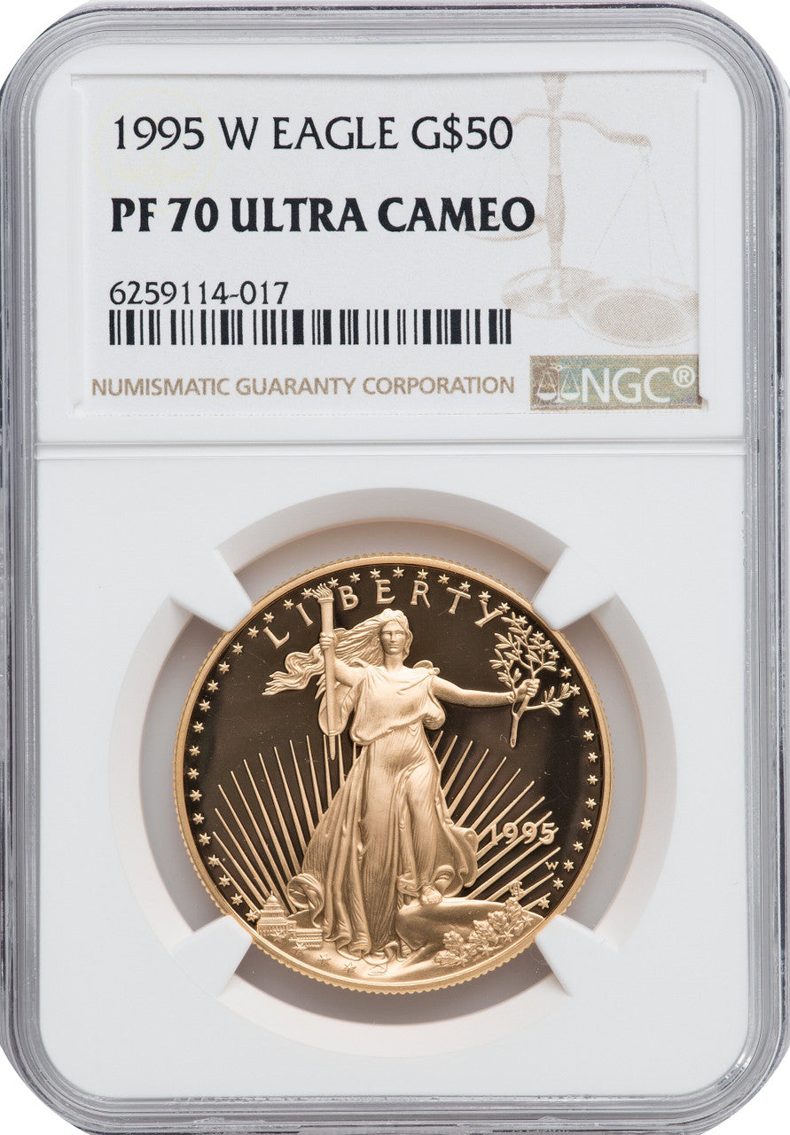 1995-W One-Ounce Gold Eagle NGC PF70 Ultra Cameo