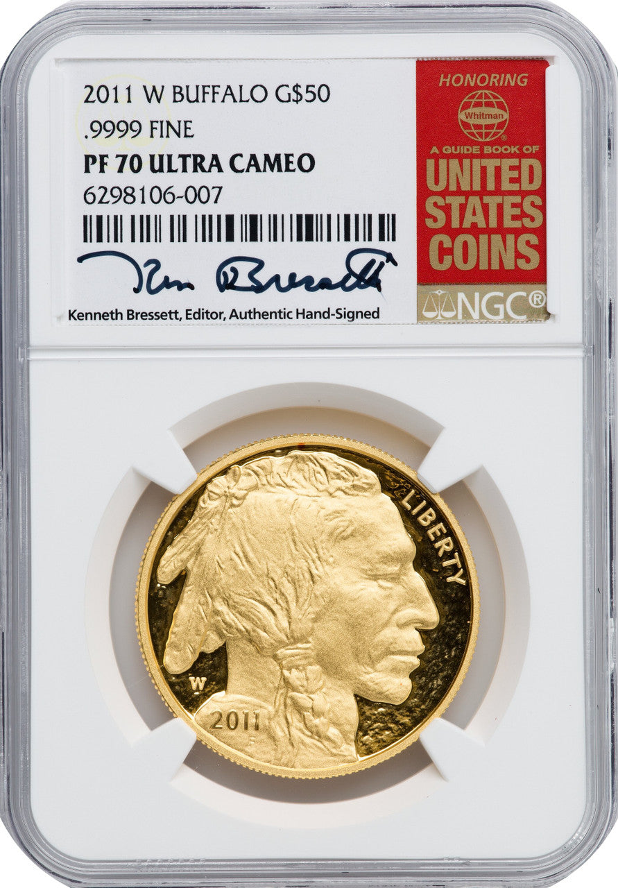 2011-W $50 One-Ounce Gold Buffalo NGC MS70