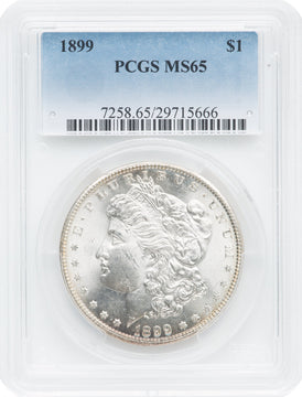 1899 $1 Morgan Dollar PCGS MS65