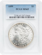 1899 $1 Morgan Dollar PCGS MS65