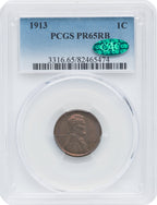 1913 1C RB CAC Proof Lincoln Cent PCGS PR65