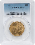 1932 $10 Indian Eagle PCGS MS64+