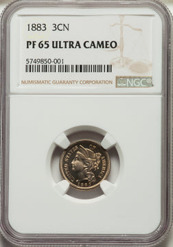 1883 3CN Proof Three Cent Nickel NGC PR65