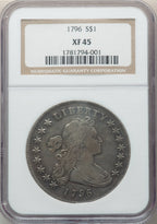 1796 S$1 Small Date Small Letters Early Dollar NGC XF45