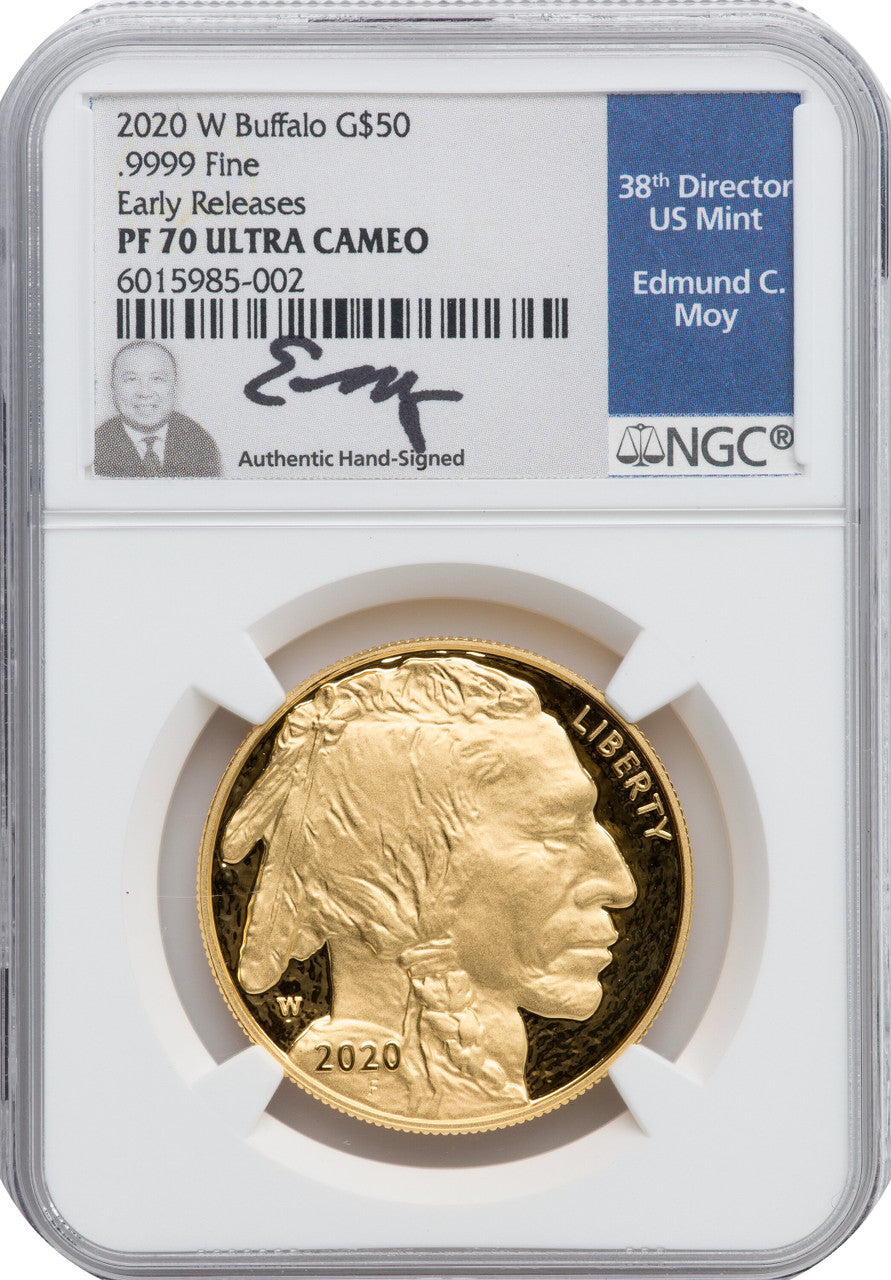 2020-W G$50 Gold Buffalo ER DCAM NGC PF70