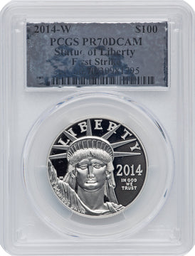 2014-W $100 One-Ounce Platinum Eagle First Strike PCGS PR70