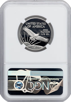 1997-W $50 Half-Ounce Platinum Eagle NGC PF70 Mike Castle