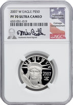 2007-W $50 Half-Ounce Platinum Eagle Statue of Liberty NGC PF70