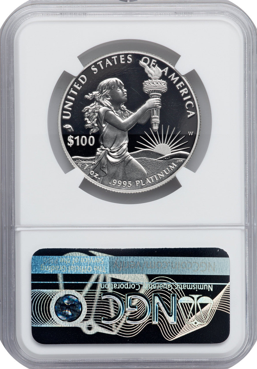 2014-W $100 One-Ounce Platinum Eagle Mike Castle Signature NGC PF70