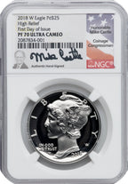 2018-W $25 Palladium First Day of Issue NGC PF70