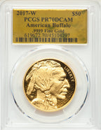 2017-W $50 One-Ounce Gold Buffalo PCGS PR70