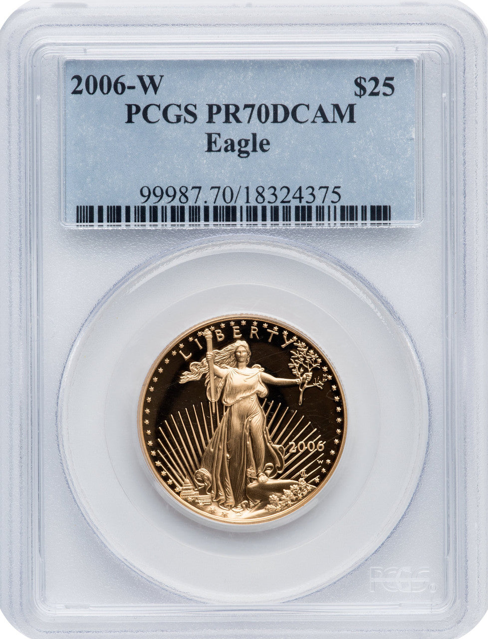 2006-W $25 Half-Ounce Gold Eagle PCGS PR70