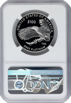 2022-W $100 One-Ounce Platinum Eagle Freedom of Speech FDI NGC PF70