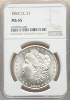 1882-CC $1 Morgan Dollar NGC MS65