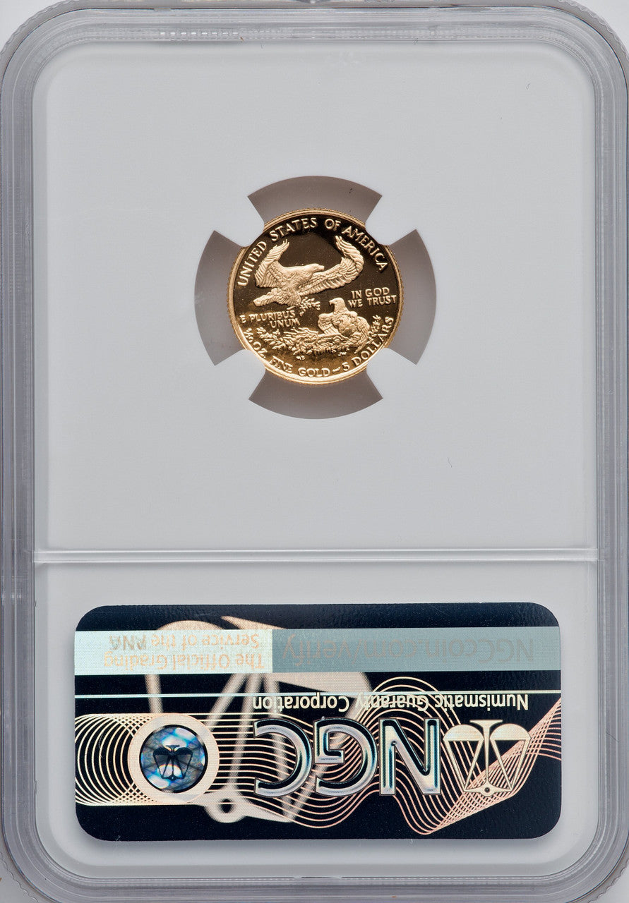 1990-P $5 Tenth-Ounce Gold Eagle NGC PF70 Ultra Cameo