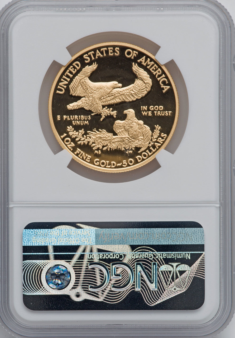 2013-W $50 One-Ounce Gold Eagle NGC PF70 Castle Signed
