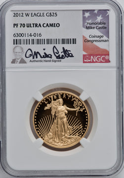 2012-W $25 Half-Ounce Gold Eagle NGC PF70