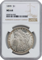 1899 $1 Morgan Dollar NGC MS64