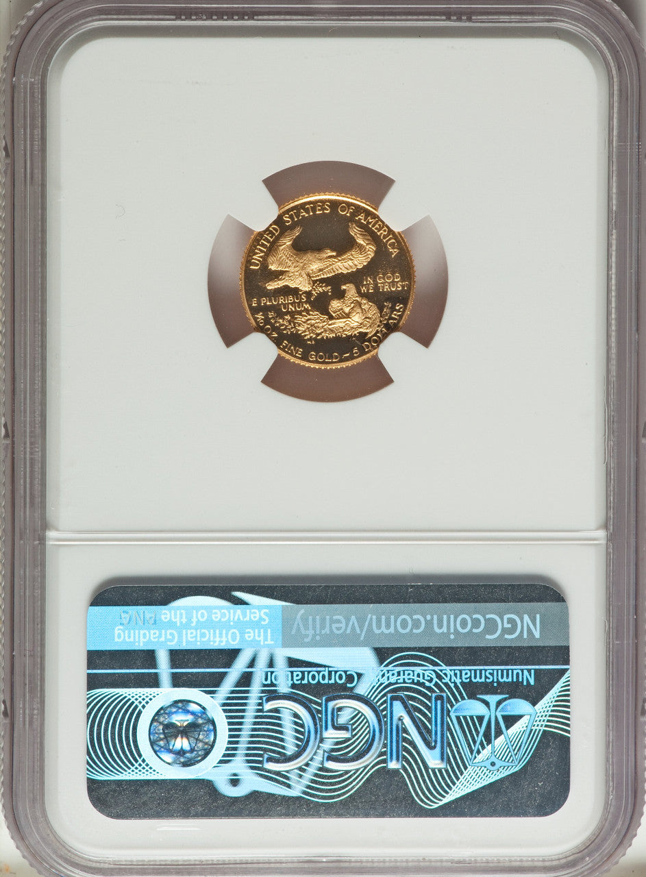 1988-P $5 Tenth-Ounce Gold Eagle NGC MS70