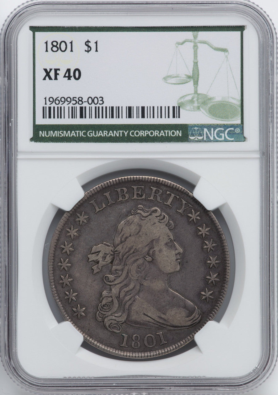 1801 S$1 Early Dollar NGC XF40