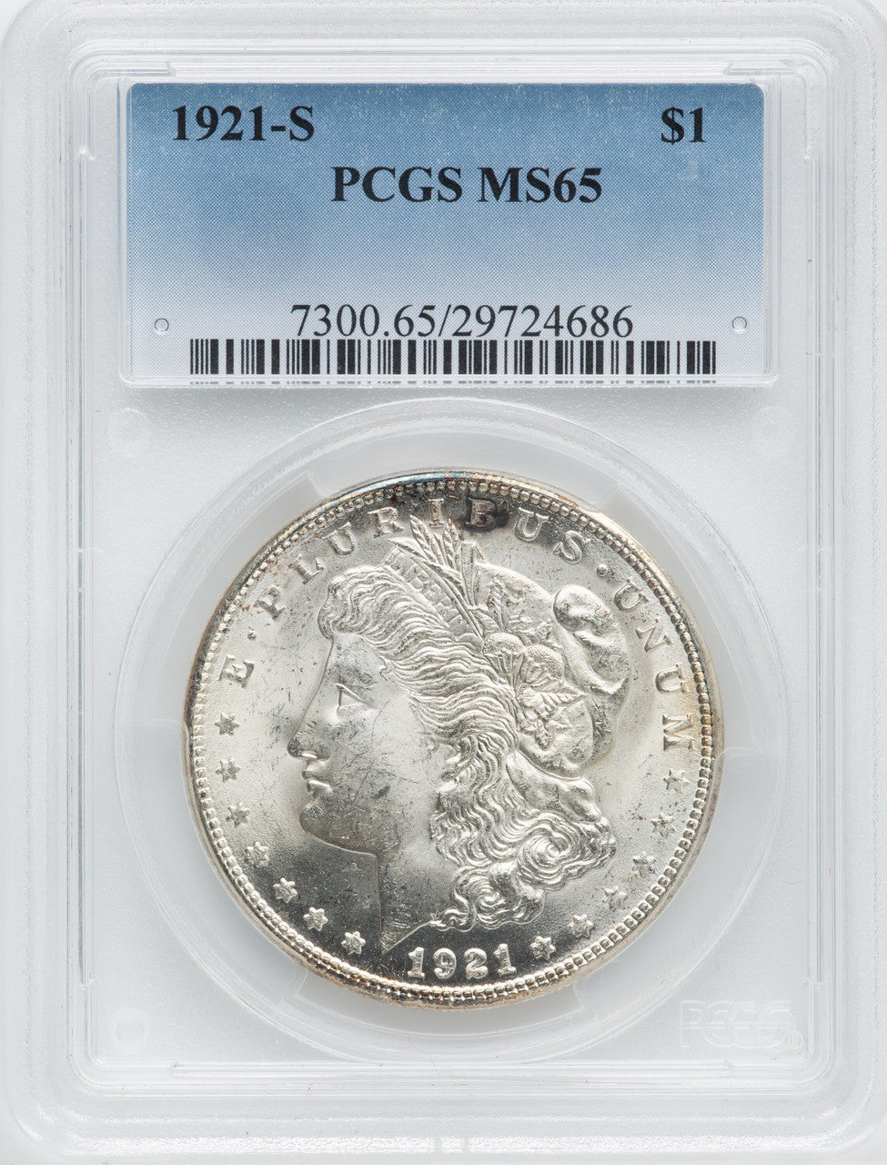 1921-S $1 Morgan Dollar PCGS MS65