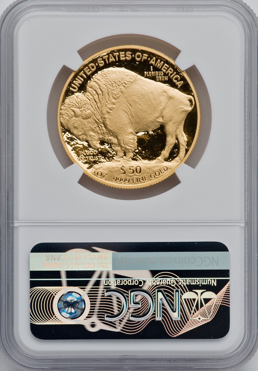 2007-W G$50 One-Ounce Gold Buffalo .9999 Fine Gold NGC PF70