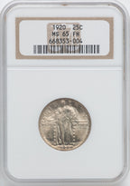 1920 25C FH Standing Liberty Quarter NGC MS65
