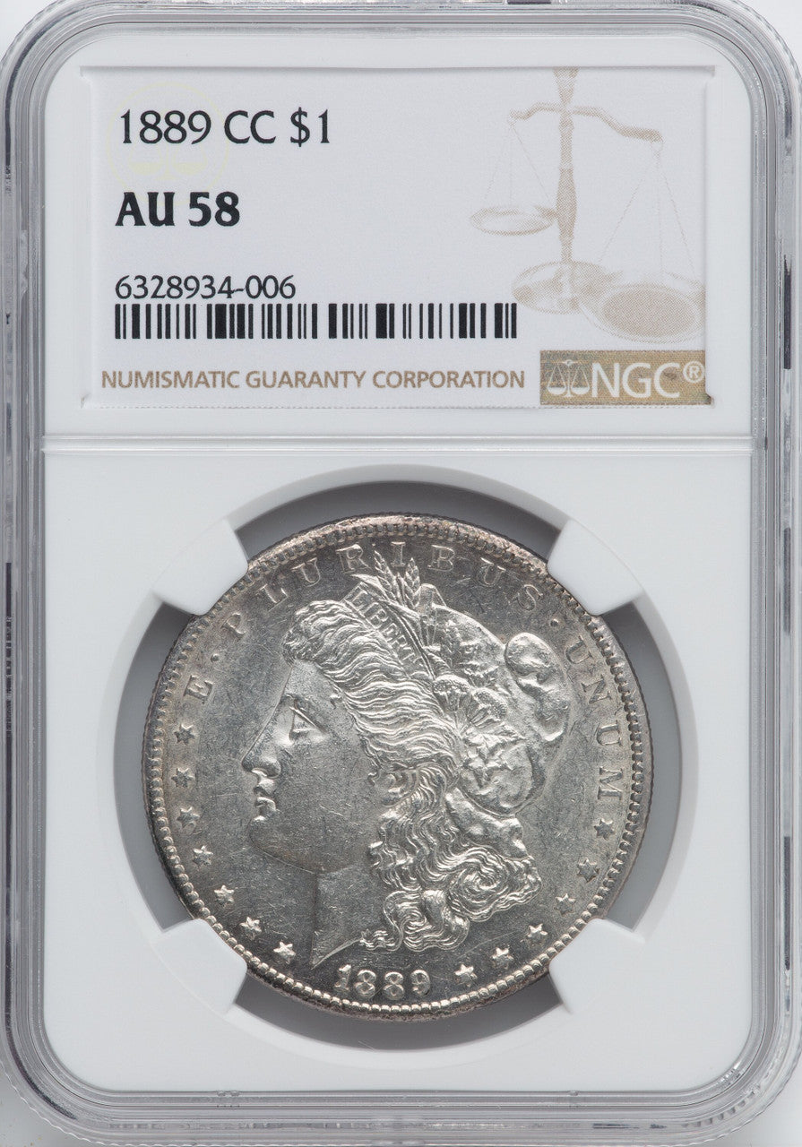 1889-CC $1 Morgan Dollar NGC AU58