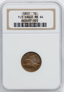 1857 1C Flying Eagle Cent NGC MS64