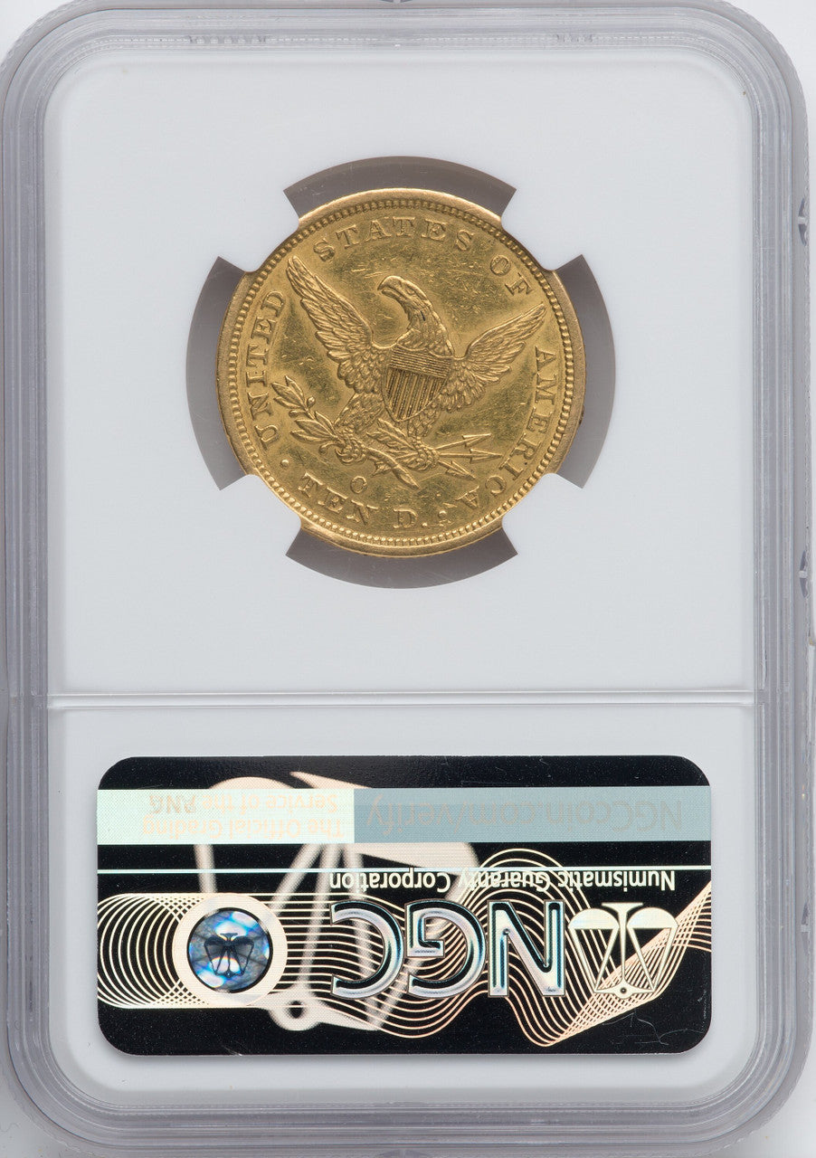 1843-O $10 Liberty Eagle NGC AU55