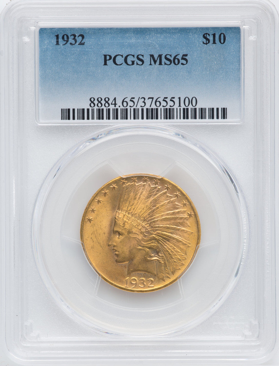 1932 $10 Indian Eagle PCGS MS65