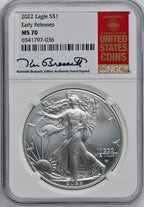 2022 S$ Silver Eagle FS NGC MS70