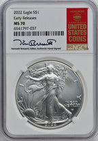 2022 S$ Silver Eagle FS NGC MS70